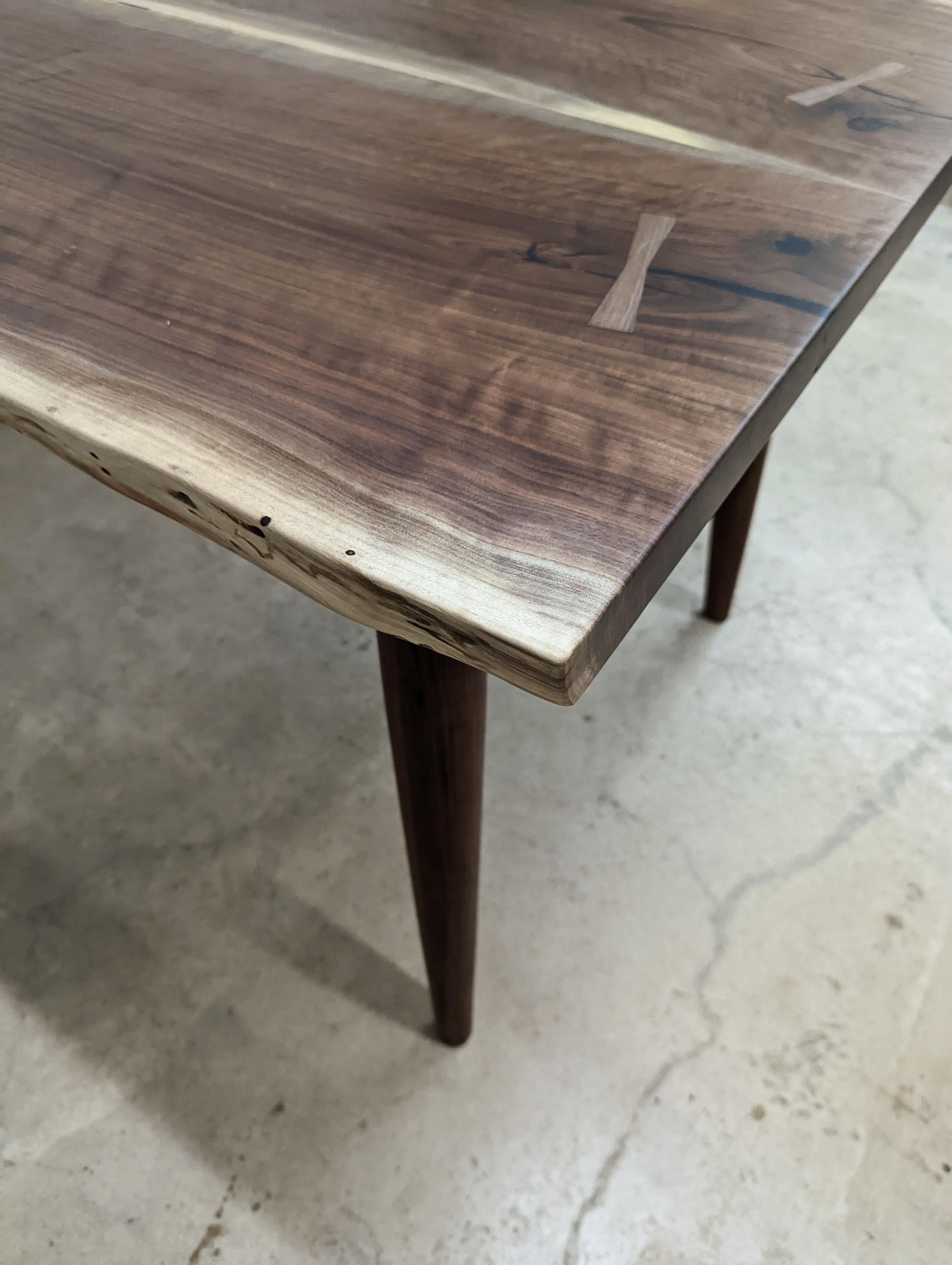 Hand-Crafted Bespoke Black Walnut Dining Table