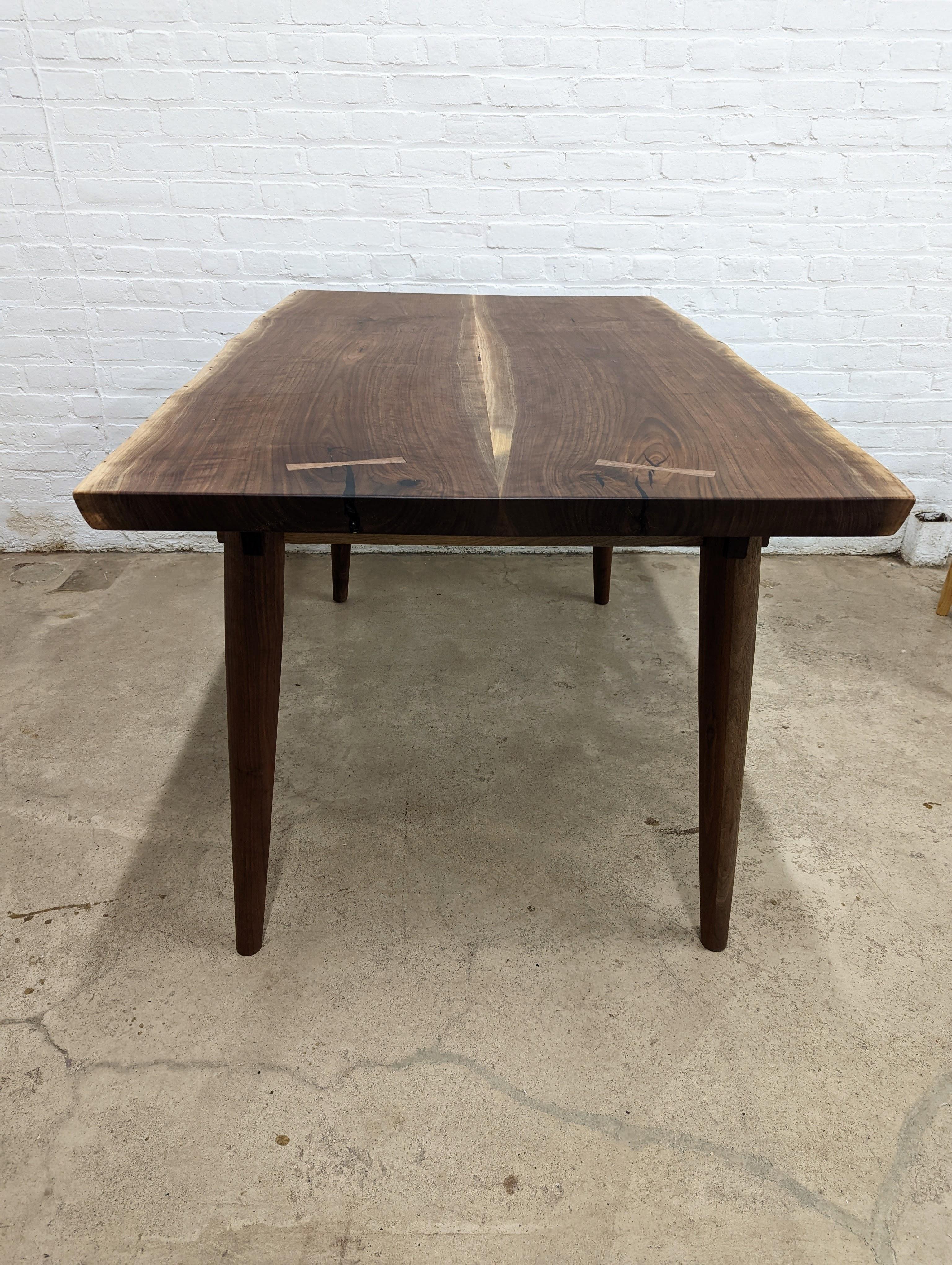 Bespoke Black Walnut Dining Table In New Condition In Philadelphia, PA