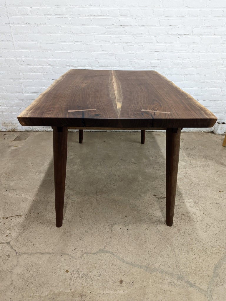 Bespoke Black Walnut Dining Table For Sale at 1stDibs