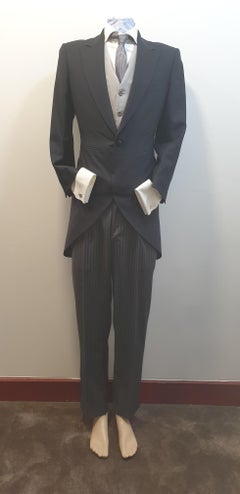 Bespoke black wedding morning suit  by Derby Bilbao