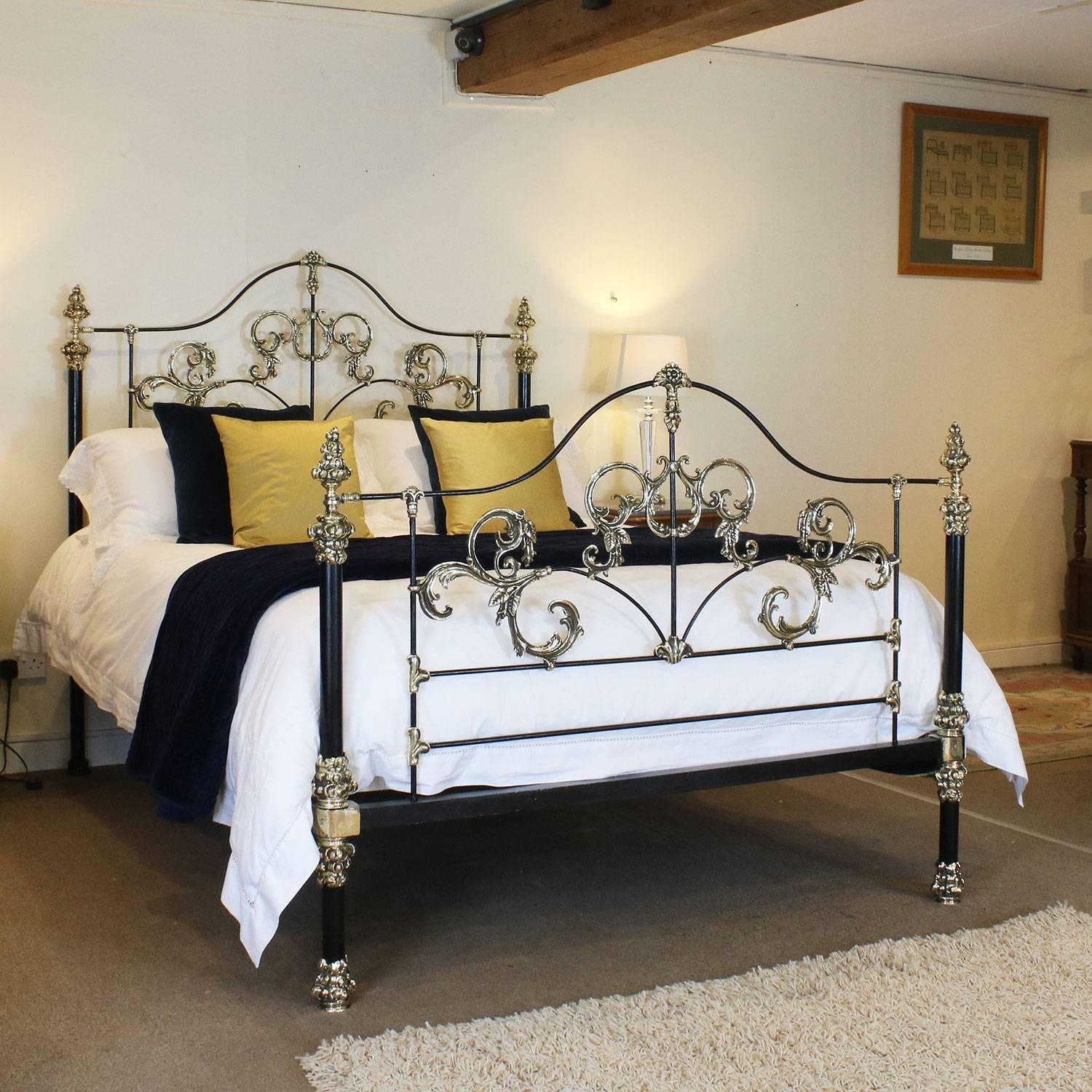 brass and iron bed