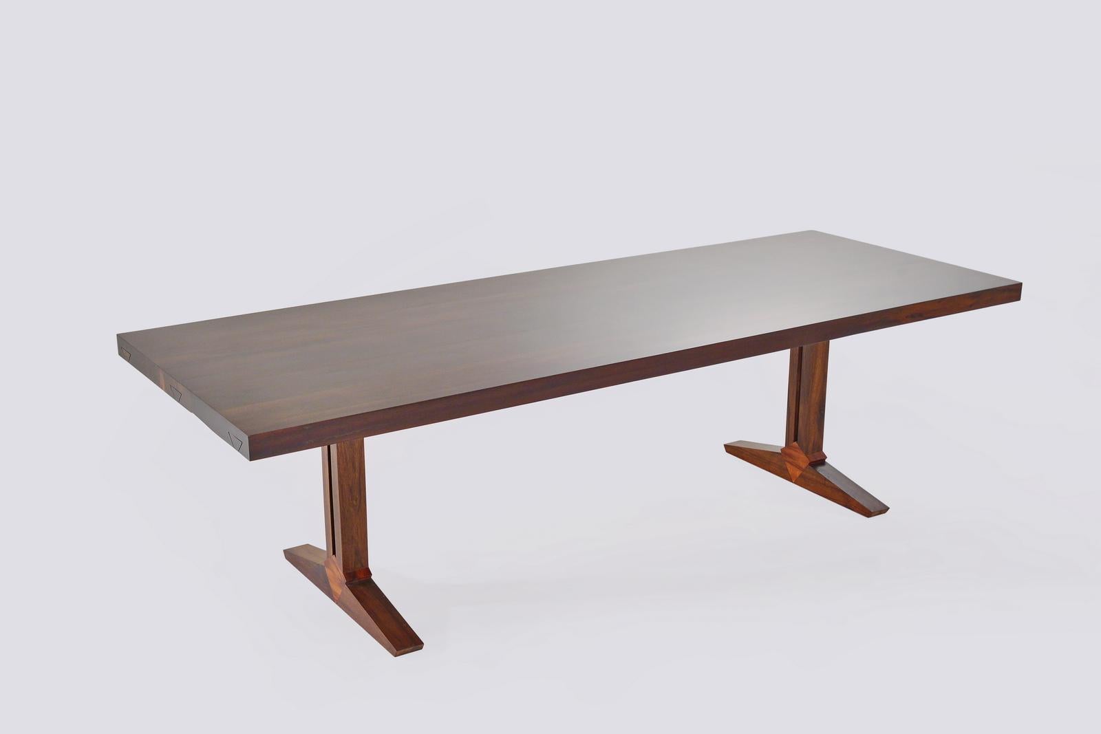 Bespoke Brutalist Japan Desk, Reclaimed Hardwood, with Extension by P.Tendercool For Sale 4