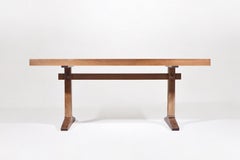 Bespoke Brutalist Meets Japan Desk, Bleached Hardwood, by P. Tendercool