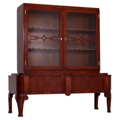 Bespoke Burl Wooden Art Nouveau Display Glass Cabinet H. Pössenbacher Est. 1784