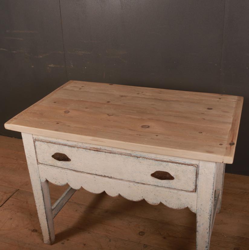 English Bespoke Butchers Side Table For Sale