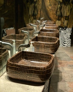 Bespoke Ceramic Faux Snake Skin Sinks