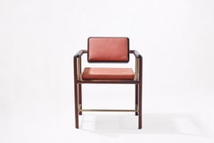 Bespoke Chair Reclaimed Hardwood Handstitched Leather Seating, P. Tendercool
