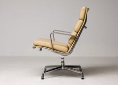 Bespoke Charles & Ray Eames Sand Leather EA216 Lounge Chairs