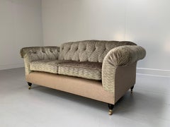 Bespoke “Chesterfield” 2.5-Seat Sofa – In Romo “Zinc” Chenille & Linen