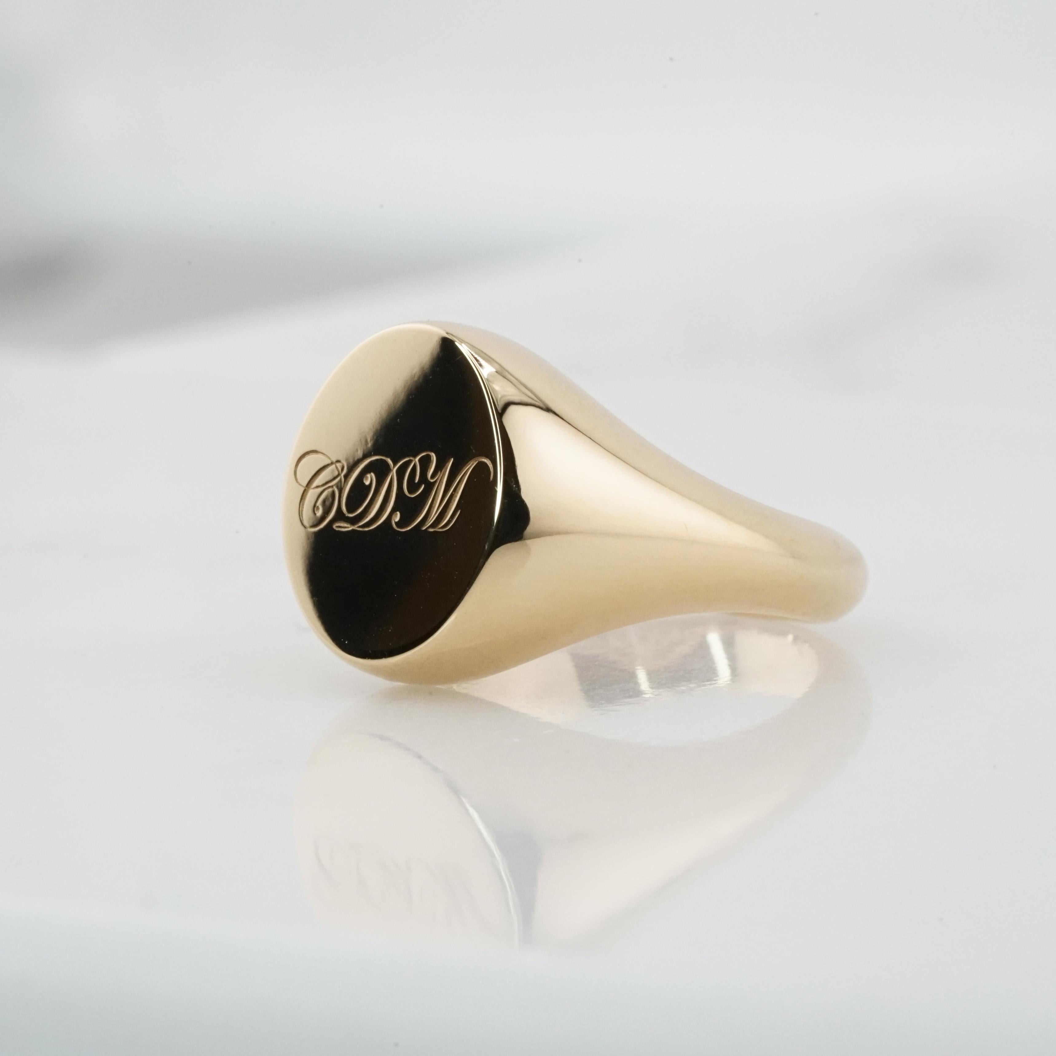 Bespoke Chevalier 18K Yellow Gold Ring For Sale 5