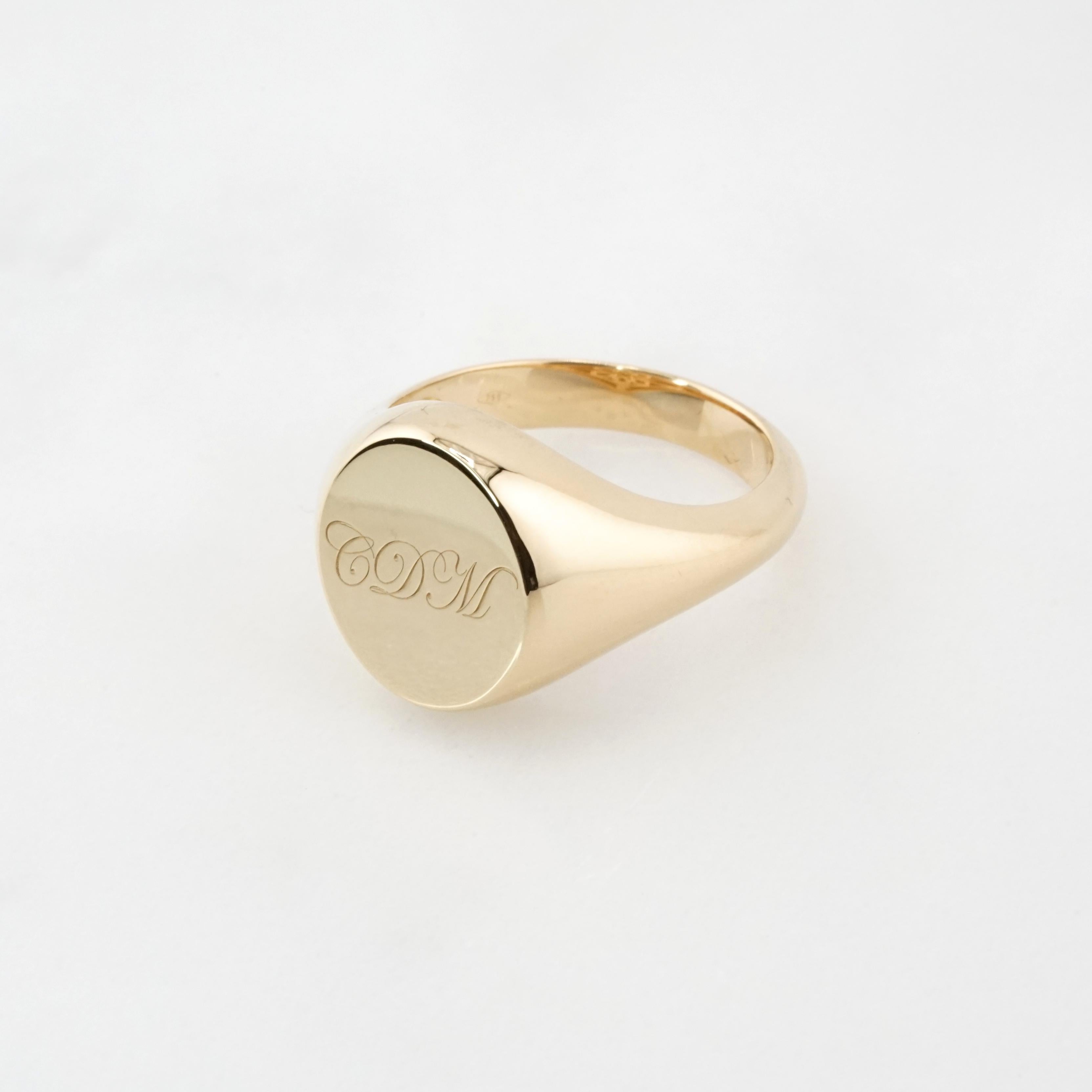 Bespoke Chevalier 18K Yellow Gold Ring For Sale 4