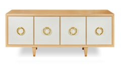 Bespoke Chloe Cerused Oak and Parchment Sideboard