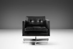 Mid Century Club Chairs with Rosewood Stylized Sides after Milo Baughman, 1960s