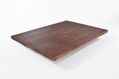 Bespoke Coffee Table, Antique Hardwood Slab and Wood Bases, by P. Tendercool
