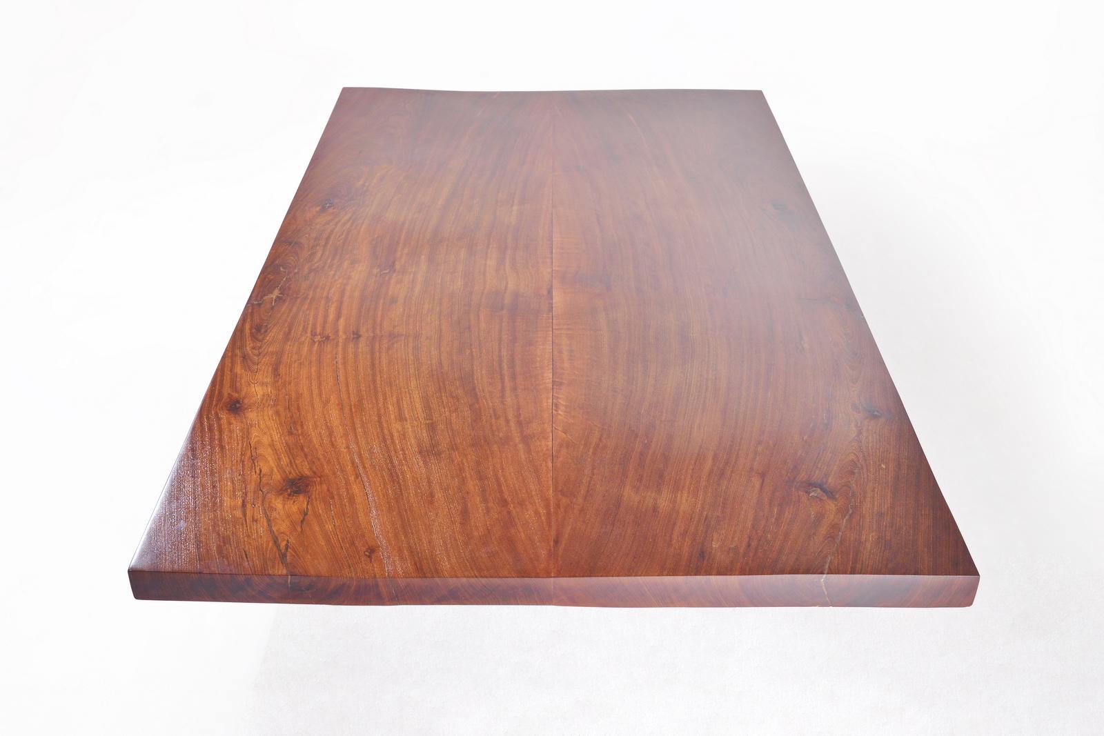 Bespoke Low Table, Antique Hardwood Slab and Wood Bases, by P. Tendercool In New Condition For Sale In Bangkok, TH