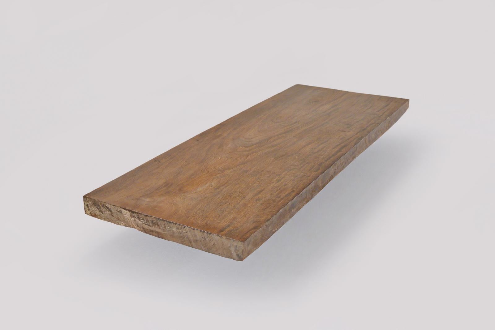 Model: ATOP_PT81_BS1_CW_BL_NO_edgeUN
Top: single slab of antique reclaimed hardwood
Top finish: Bleached and natural oil
Base: PT81 sand cast brass
Base finish golden sand
Dimensions: 215 x 79.5 x 24 cm
(W x D x H) 86.6 x 41.3 x 9.7 inch

P.