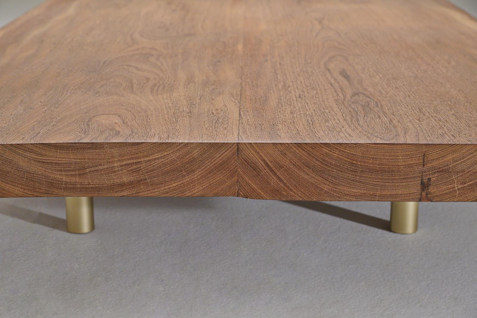 Thai Bespoke Coffee Table, Two Rare Slabs of Antique Hardwood by P. Tendercool For Sale