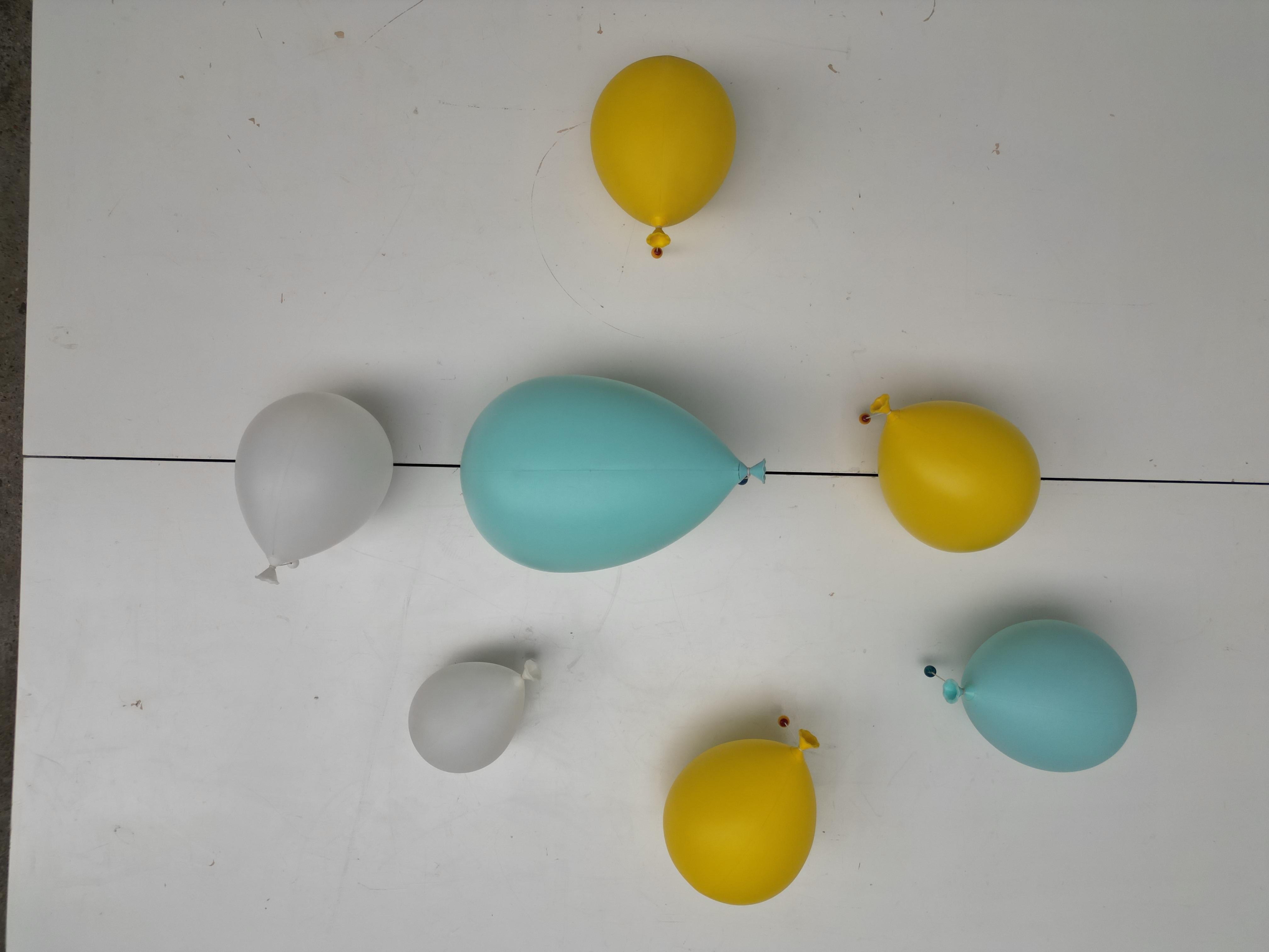 Bespoke Collection of 7 Bilumen Balloon Wall/Ceiling/Table Lights, Italy, 1980s For Sale 6