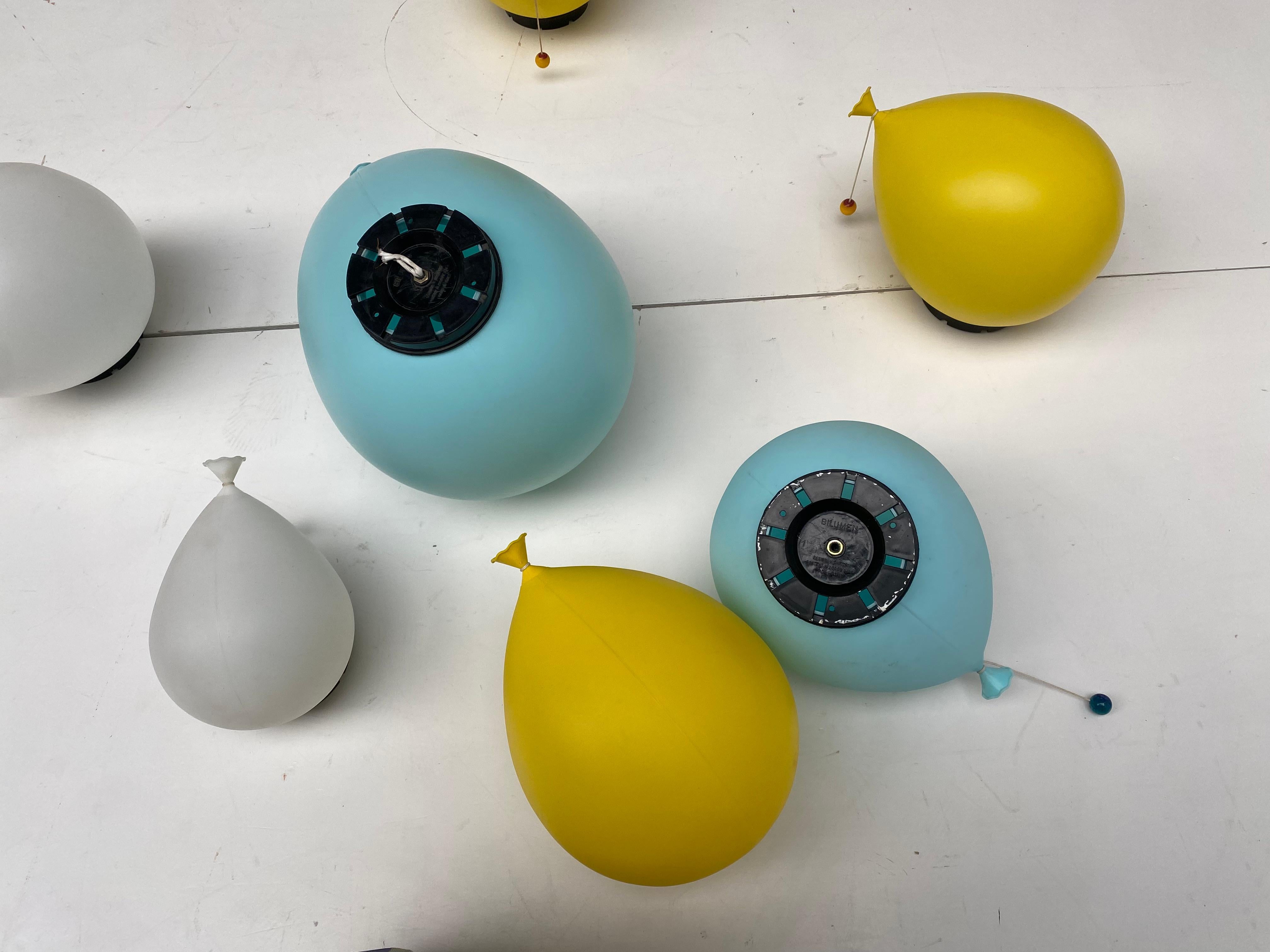 Bespoke Collection of 7 Bilumen Balloon Wall/Ceiling/Table Lights, Italy, 1980s For Sale 9