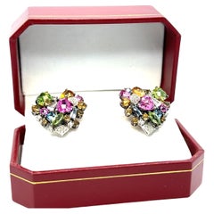 Bespoke Colourful Gemstone Earrings 0.51ct