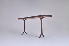 Bespoke Console, Reclaimed Hardwood, Sand Cast Aluminum Base by P. Tendercool