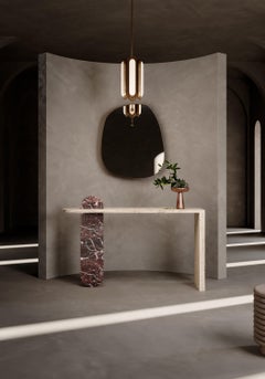 Zeitgenössischer architektonischer Marmor-Konsolentisch nach Maß, Chapter Studio