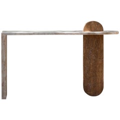 Zeitgenössische Konsole aus architektonischem Marmor nach Maß, Chapter Studio