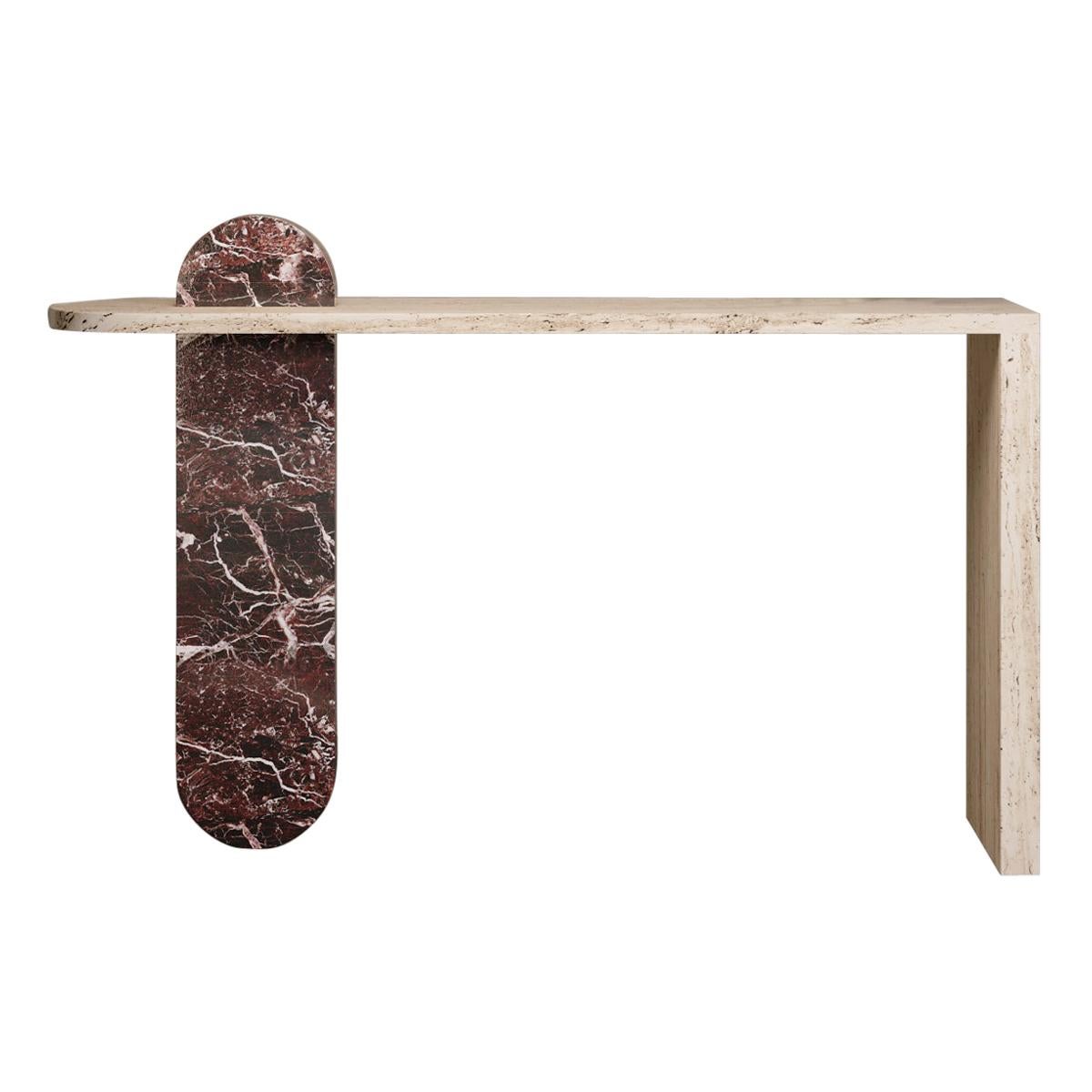 Bespoke Contemporary Architectural Marble Console Table, by Chapter Studio For Sale