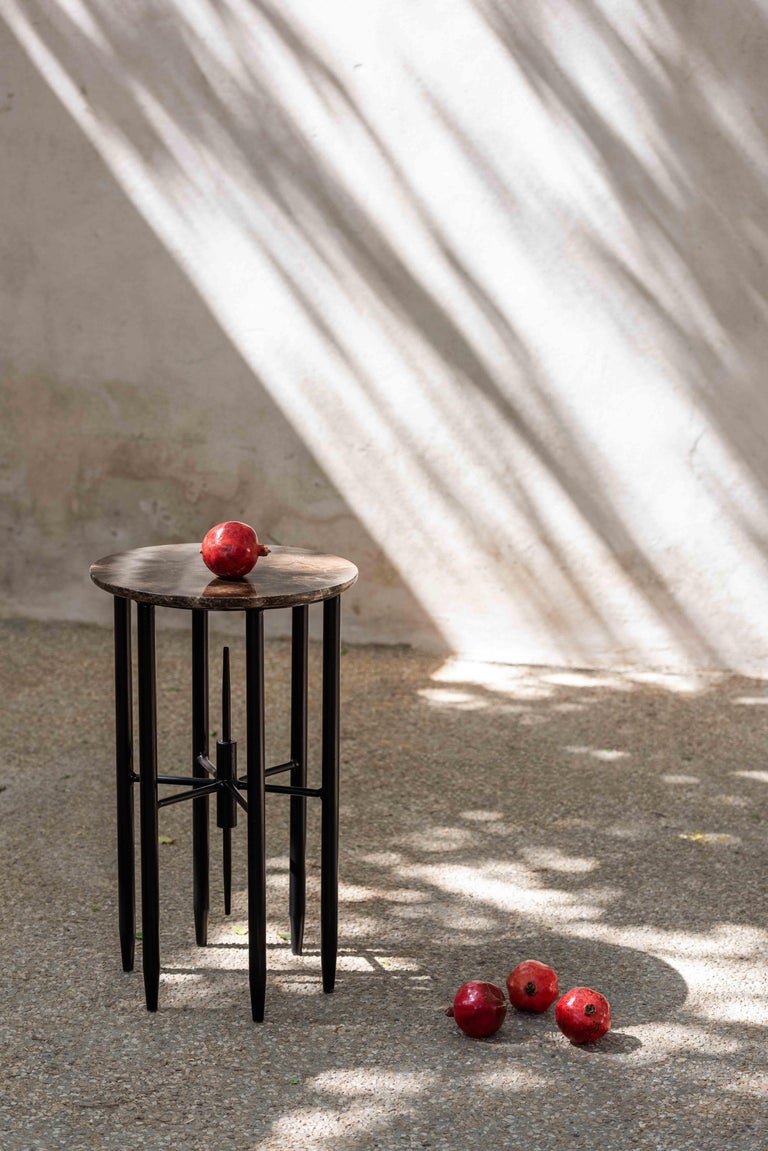 European Bespoke Contemporary Architectural Marble Side Table, by Chapter Studio For Sale