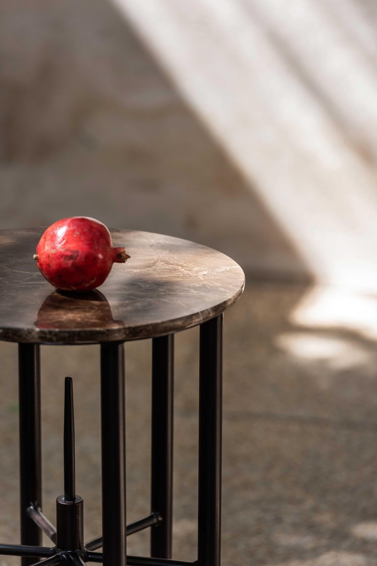 Hand-Crafted Bespoke Contemporary Architectural Marble Side Table, by Chapter Studio For Sale