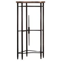 Bespoke Contemporary Travertine Corner Table, by Chapter Studio