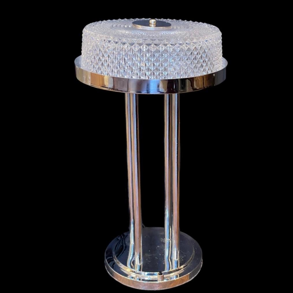 Beautiful handmade bespoke crystal table lamps.
Perfect vintage addition and usable decor to add to your lovely home.
Consist of two light fittings each, both displaying beautiful crystal patterned reflection whilst emitting a comforting warm