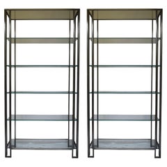 Étagère su misura in acciaio e vetro