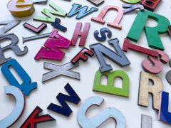 Maßgefertigte Original-Vintage-Briefmarken, Retro, Shop, Schild, aufgearbeitet, signiert