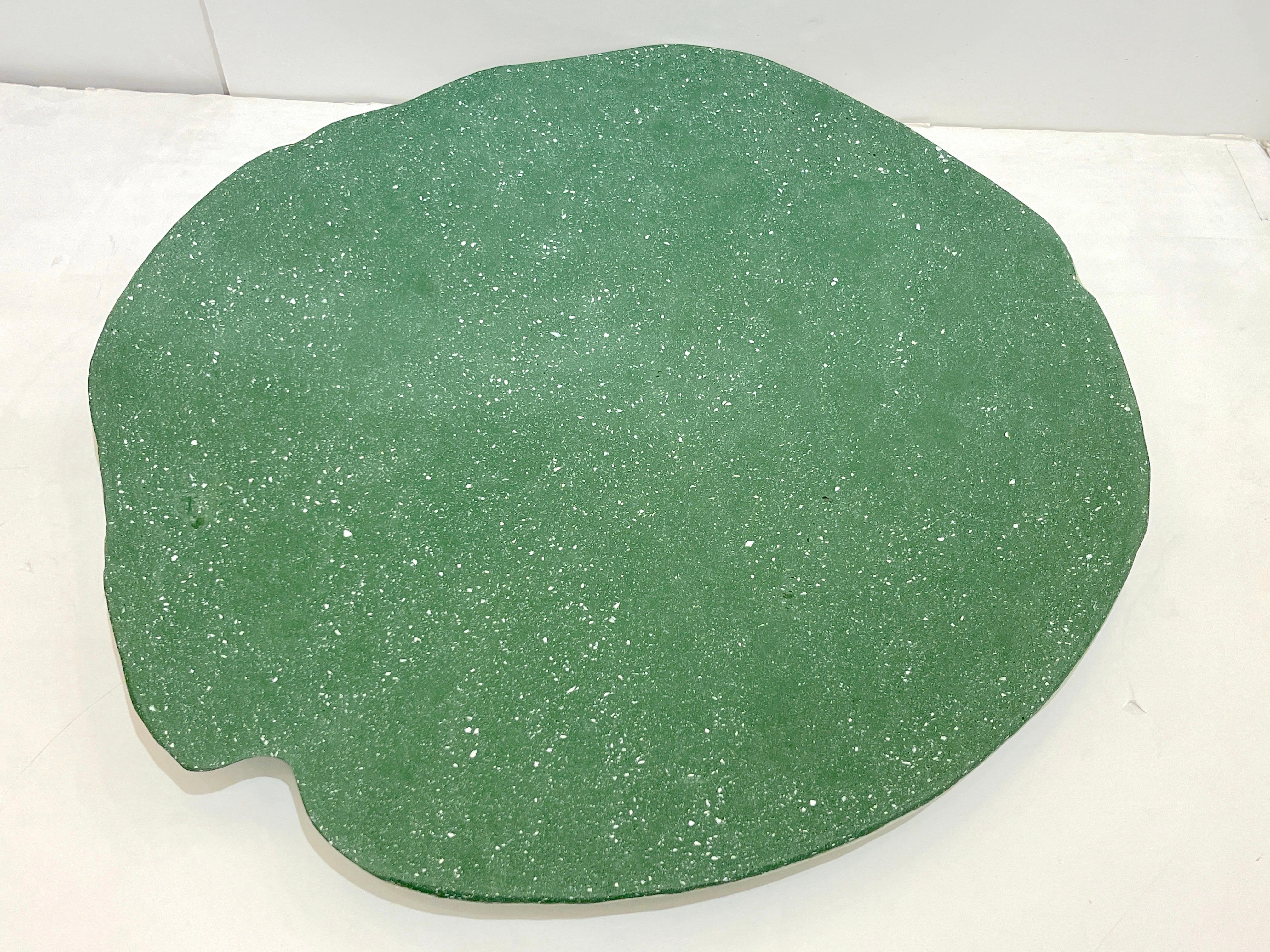 Bespoke Customizable Italian Meadow Green White Resin Bowl Centerpiece/Art Wall In New Condition For Sale In New York, NY