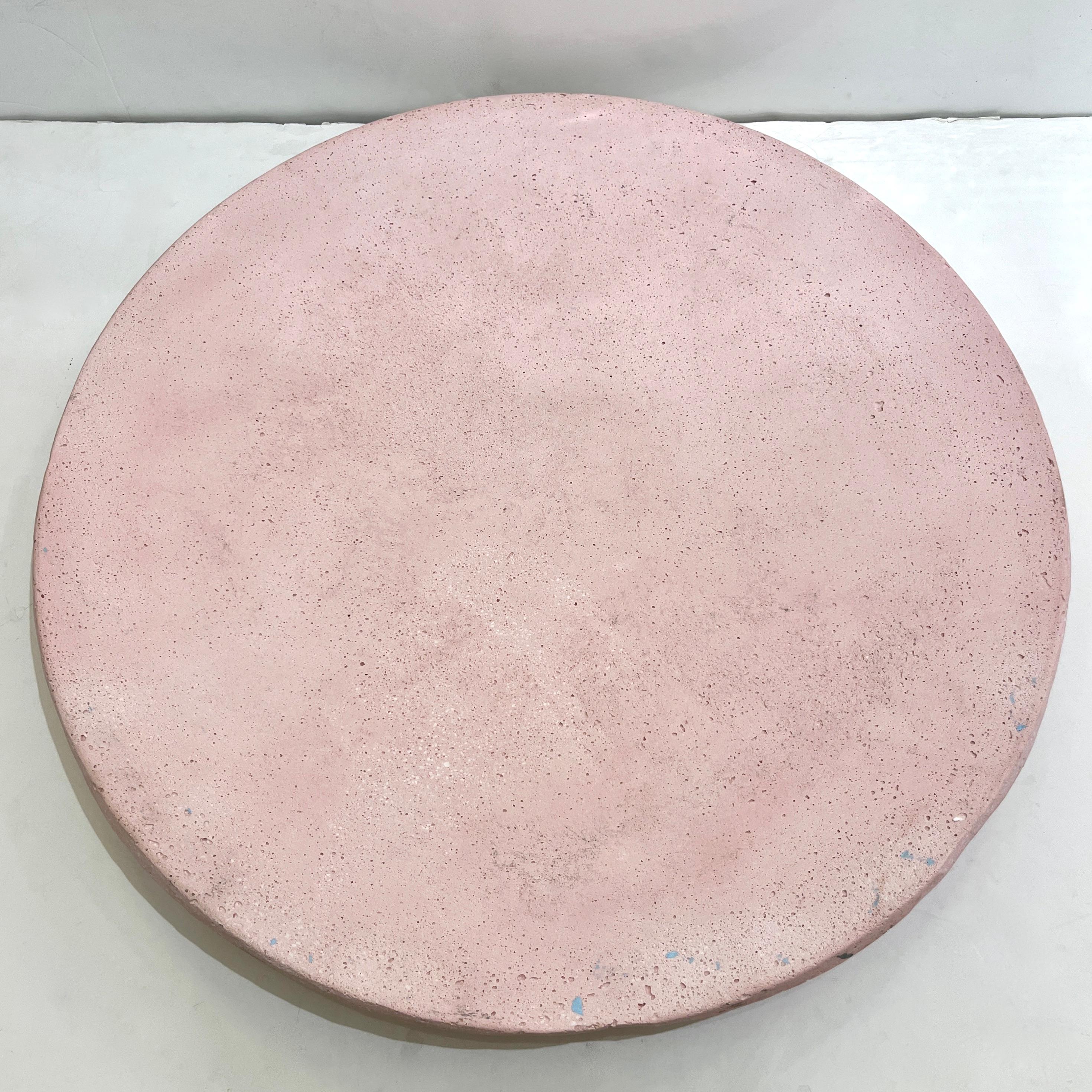 Minimaliste Centre de table/art mural italien personnalisable en résine recyclée rose pâle en vente