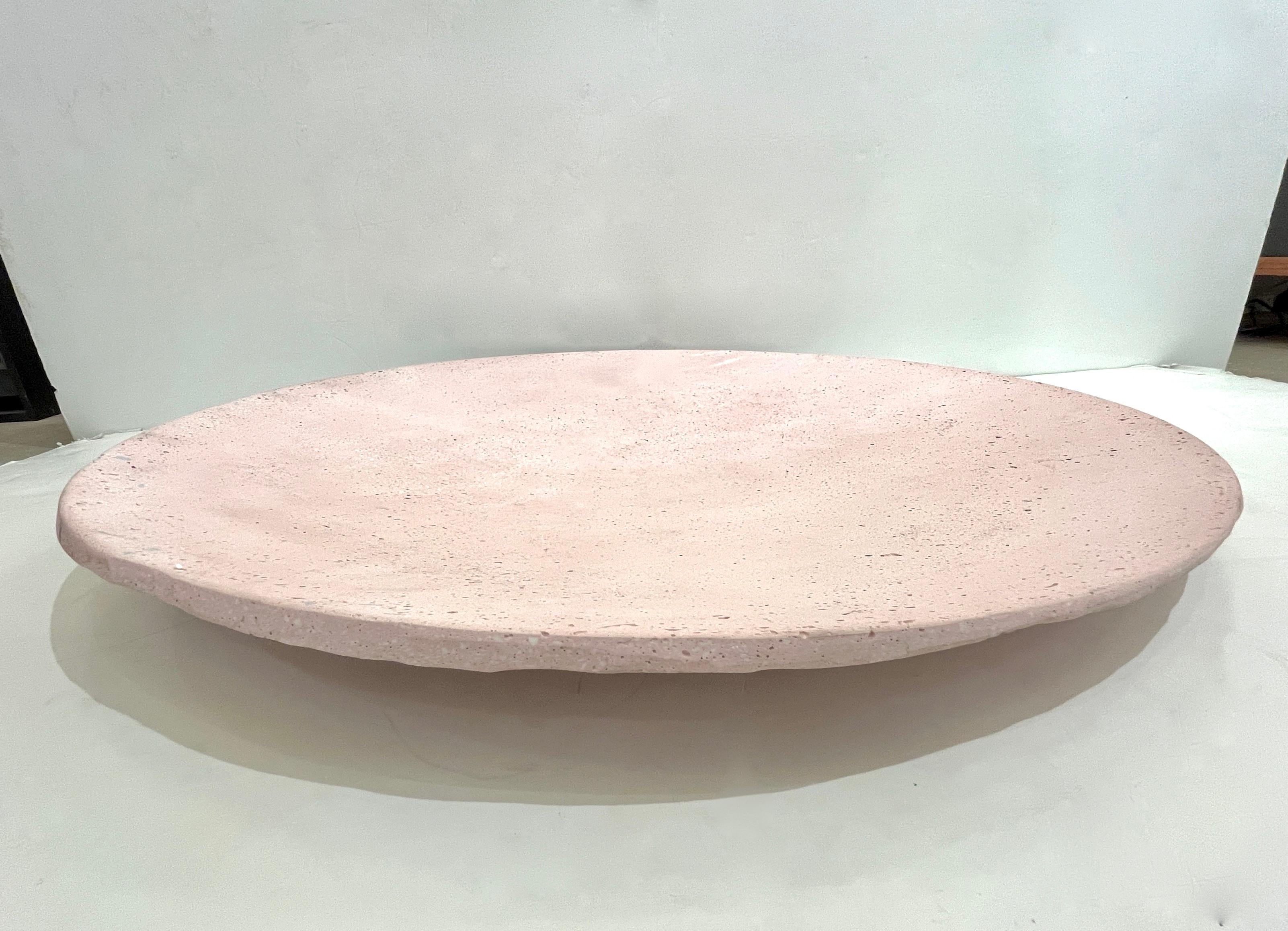 Bespoke Customizable Italian Light Pink Recycled Resin Bowl Centerpiece/Wall Art In New Condition For Sale In New York, NY