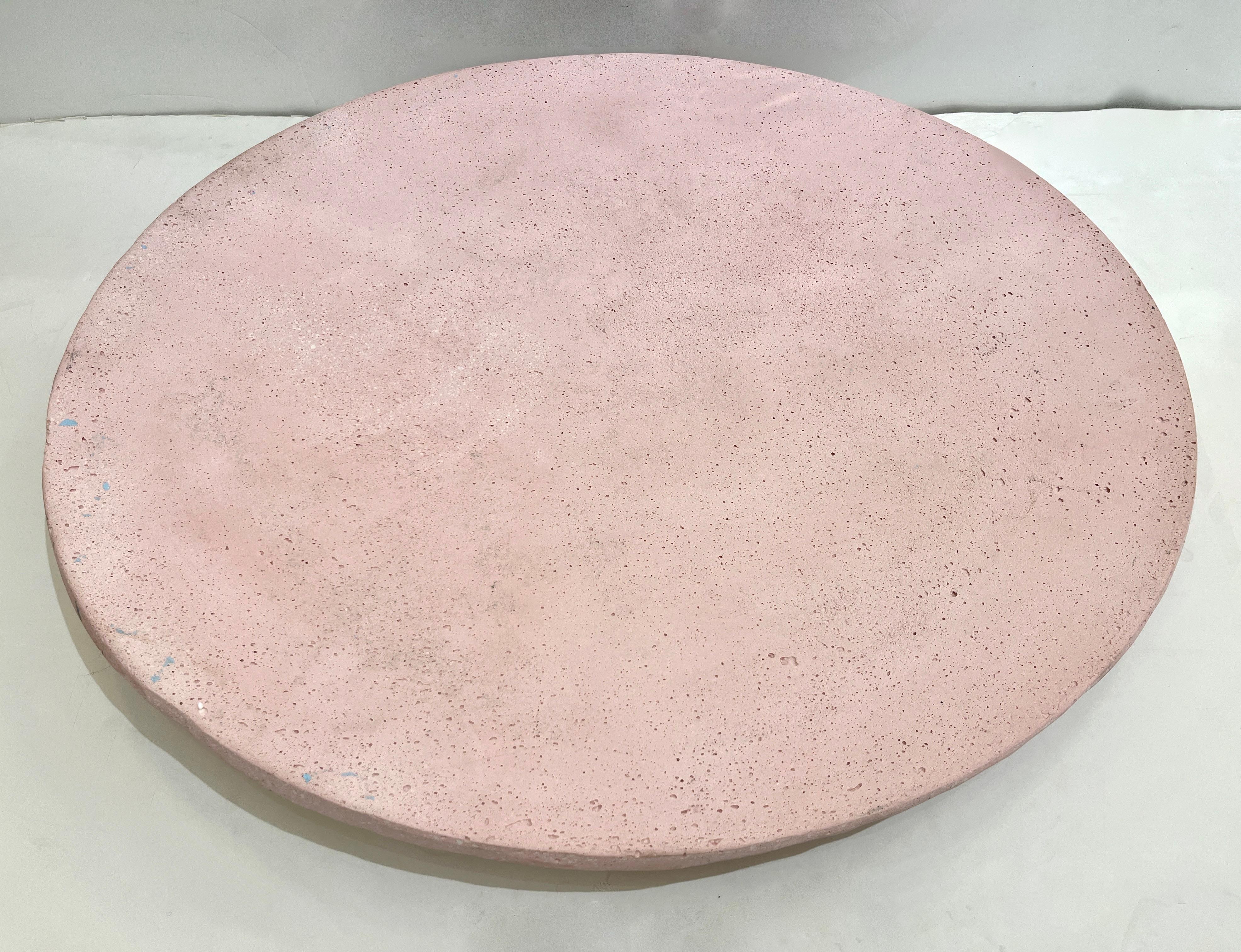 XXIe siècle et contemporain Centre de table/art mural italien personnalisable en résine recyclée rose pâle en vente