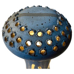 Bespoke Danish Brutalist Glazed Stoneware Table Lamp by Henning Rasmussen, 1970s