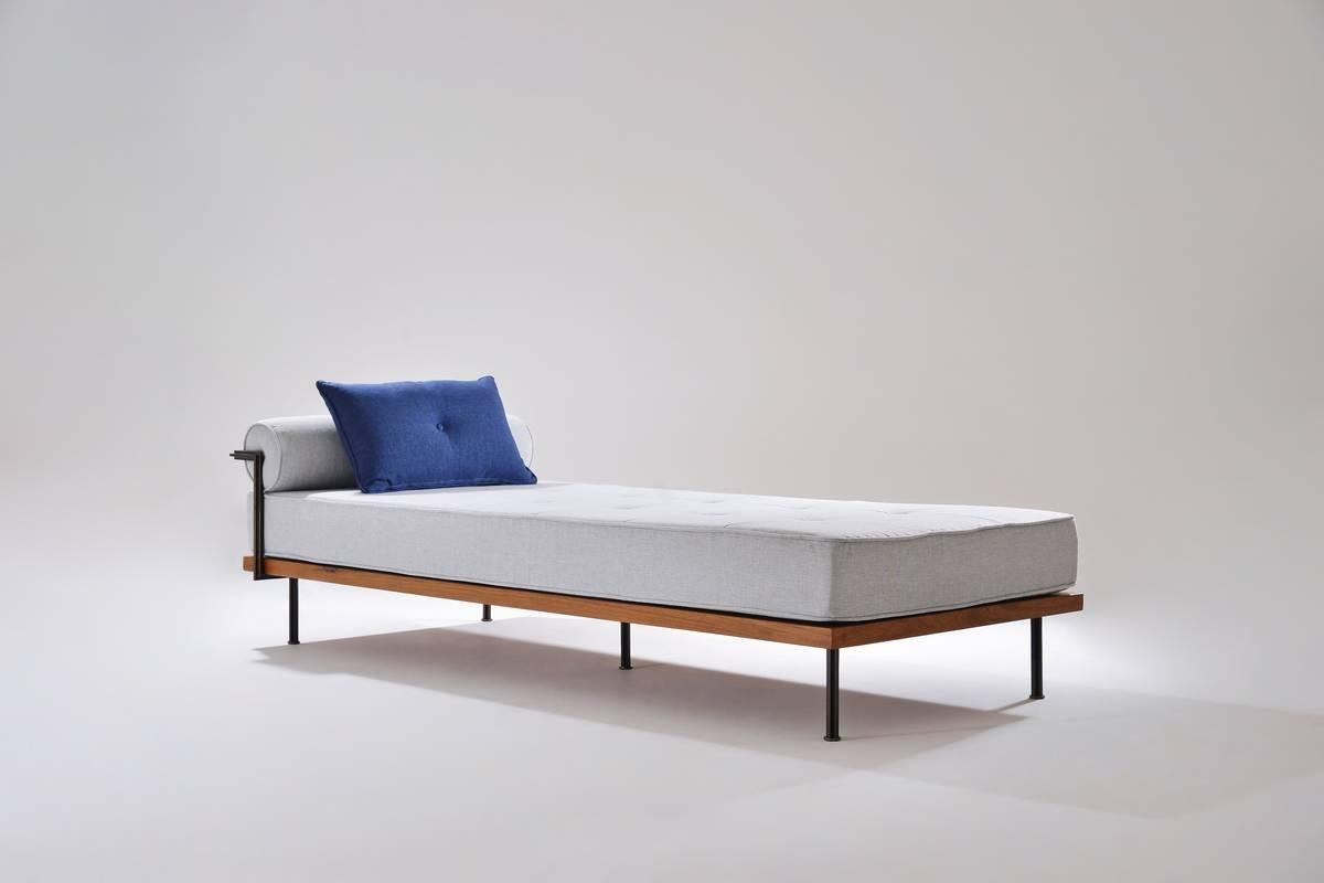 We recently created this daybed for a Thai entrepreneur who is decorating his new Beach-house. The wood is reclaimed teak, originally from a house near Ayutthaya, the former capital of Thailand.

Model: PTendercool-Sofa-PT75-Indoor-BS1
Frame: