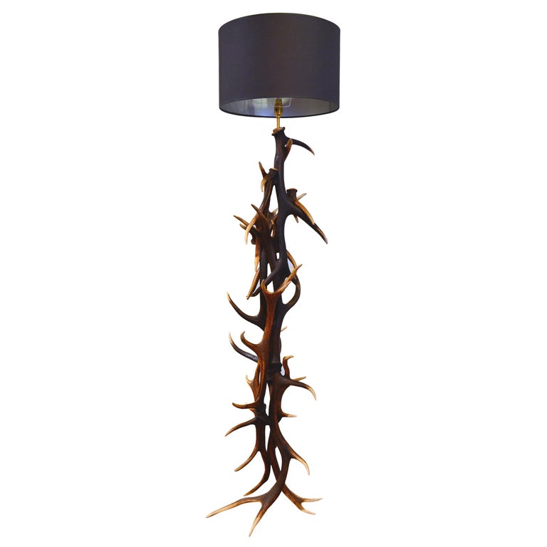 Bespoke Antler Floor Standing Lamp For, Deer Antler Standing Lamp