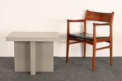 Bespoke Designer Quartz Stone Top Side Table with Oak Base, Late 20th Century