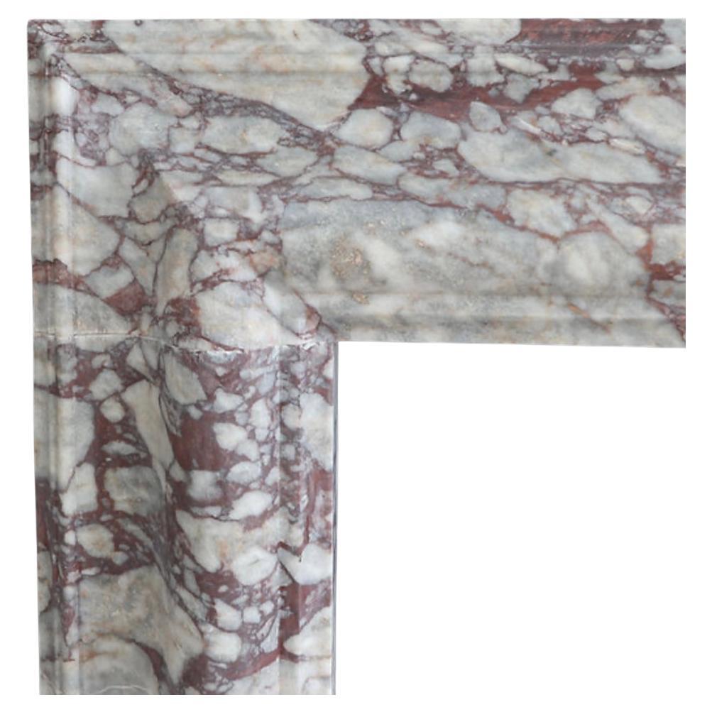 European Bespoke Designer Viola Marble Fireplace Mantel