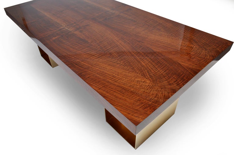Bespoke Desk in Claro Walnut and Bronze By Newell Design Studio For Sale at  1stDibs