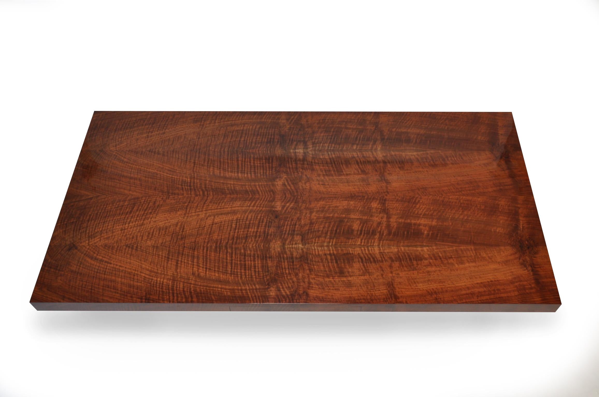 Bespoke Desk in Claro Walnut and Bronze By Newell Design Studio In New Condition For Sale In Orange, CA