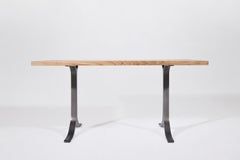 Bespoke Desk, Reclaimed Teak Bleached, Sand-Cast Aluminum by P. Tendercool