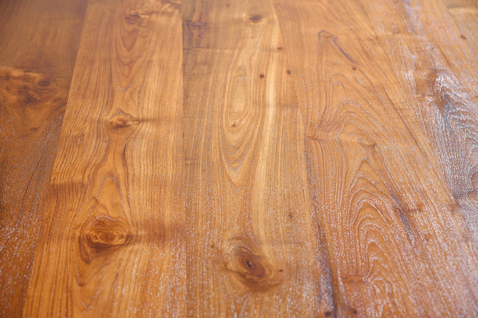 Bespoke Desk, Reclaimed Wood, Sand Cast Brass Base, by P. Tendercool For Sale 2