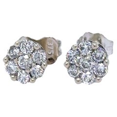 Bespoke Diamond Cluster Earrings 0.50ct