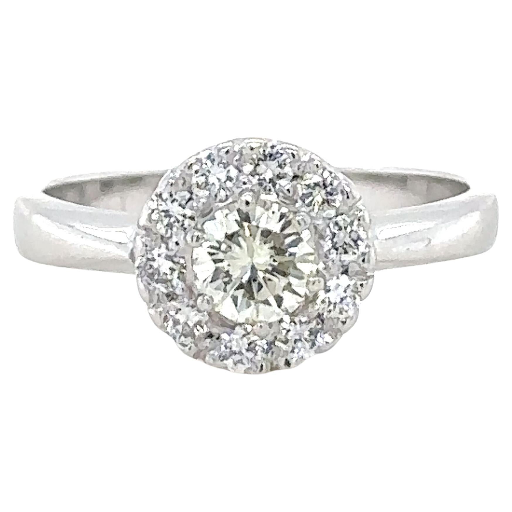 Bespoke Diamond Cluster Ring 0.63ct For Sale
