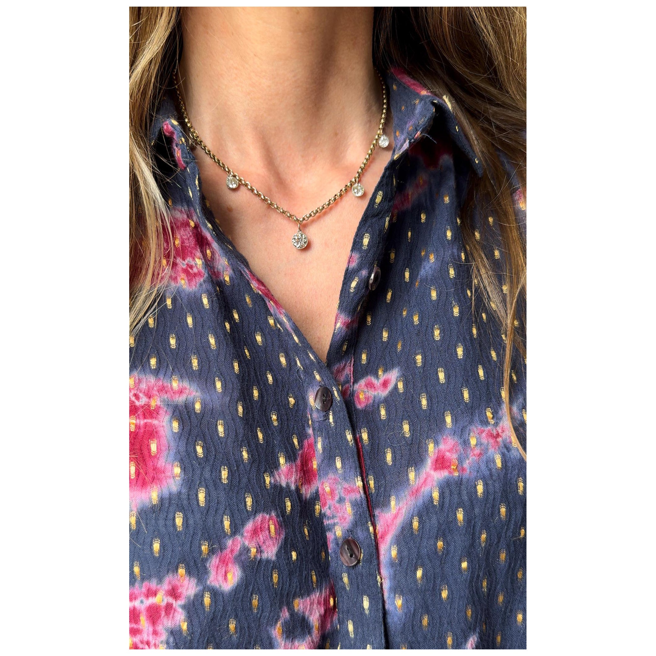 Bespoke Diamond Conversion Station Necklace 4.37 Carats For Sale
